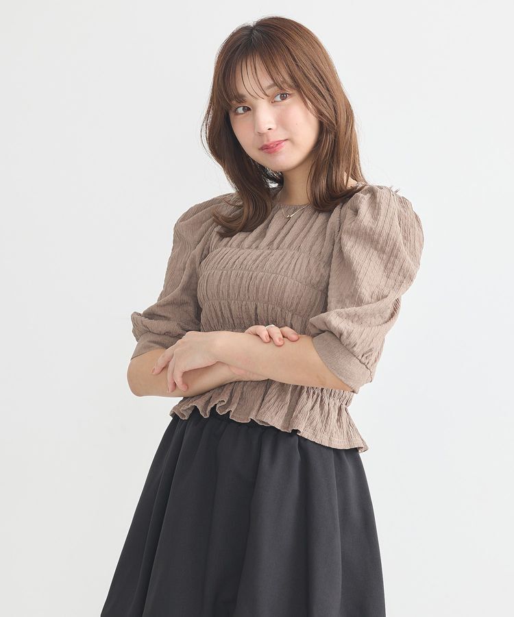 earth music&ecology「ポコポコシャーリングトップス」|Tシャツ・カットソー|