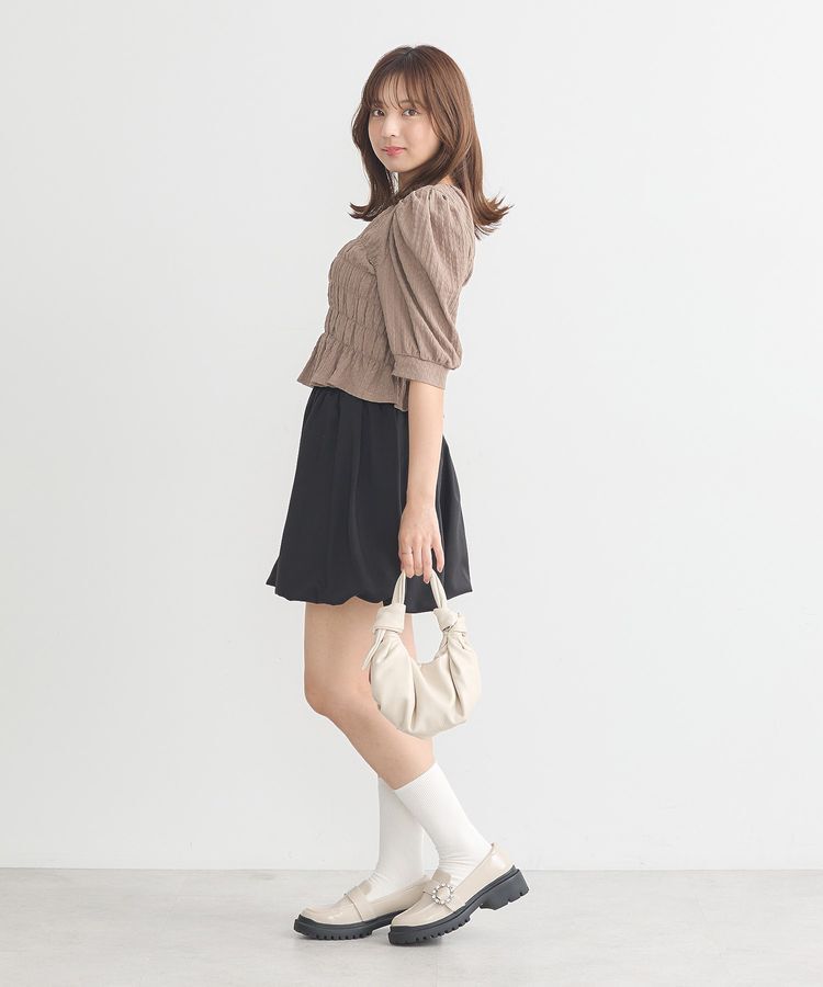 earth music&ecology「ポコポコシャーリングトップス」|Tシャツ・カットソー|