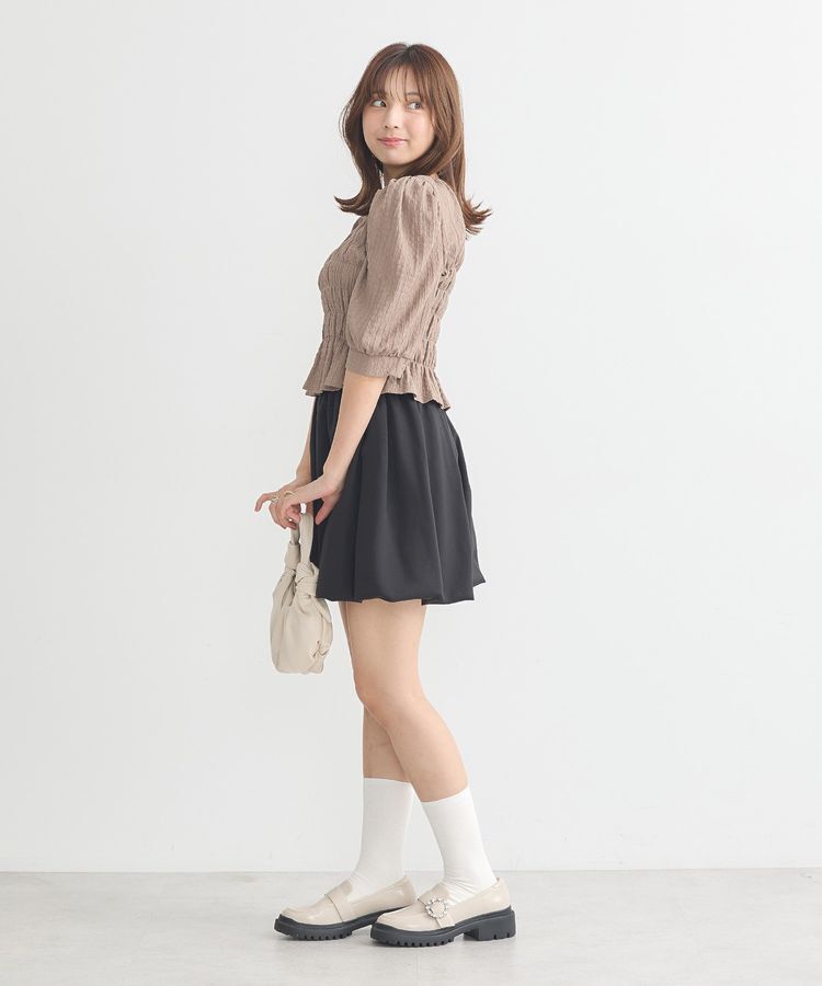 earth music&ecology「ポコポコシャーリングトップス」|Tシャツ・カットソー|