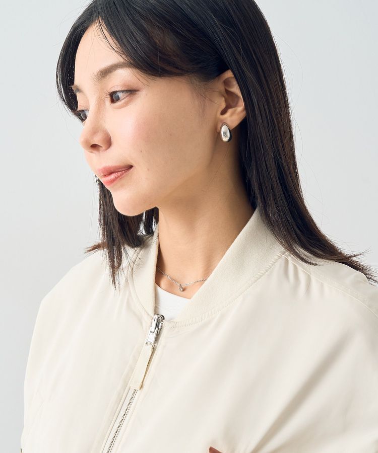 earth music&ecology「ファーリバーシブルショートMA-1」|ブルゾン・スタジャン|