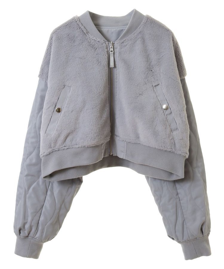 earth music&ecology「ファーリバーシブルショートMA-1」|ブルゾン・スタジャン|