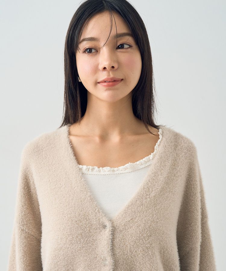 earth music&ecology「ミニラメシャギーカーディガン」|カーディガン|