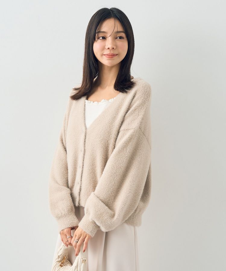 earth music&ecology「ミニラメシャギーカーディガン」|カーディガン|