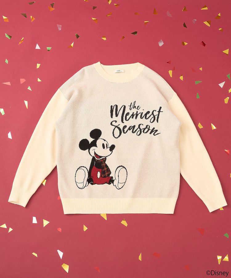 earth music&ecology「Disney/ジャガードラメロゴプルオーバー」|ニット・セーター|