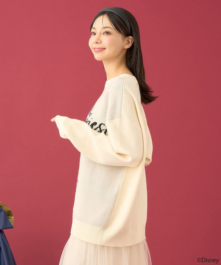 earth music&ecology「Disney/ジャガードラメロゴプルオーバー」|ニット・セーター|