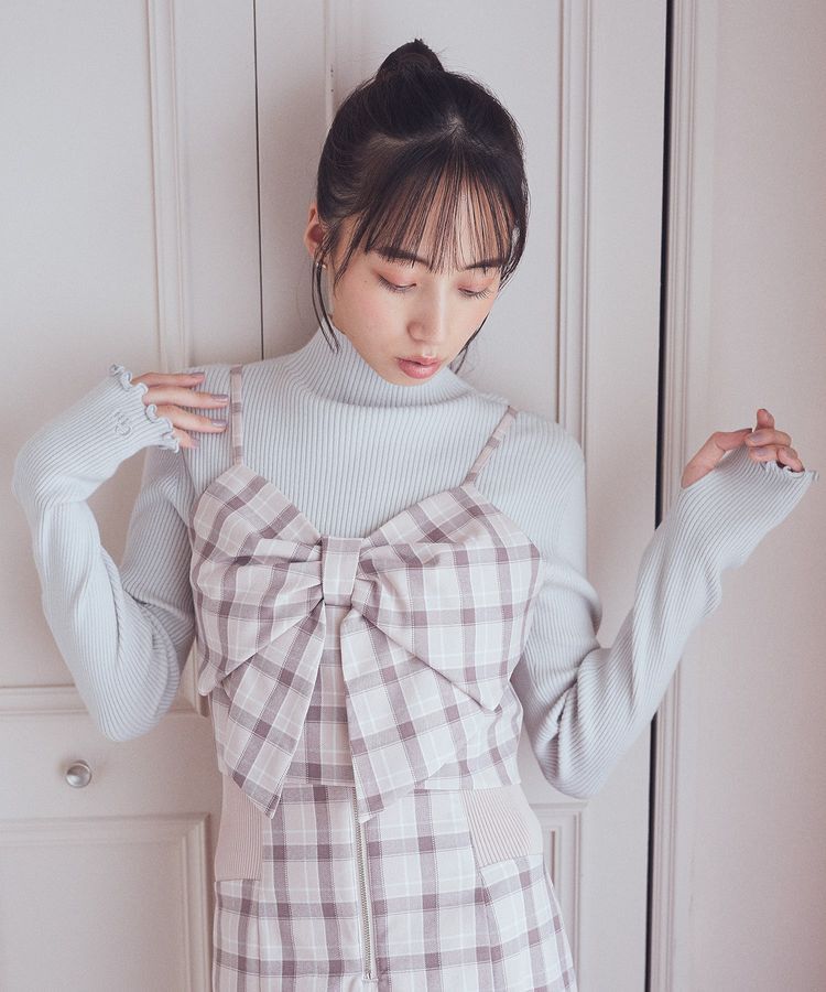 earth music&ecology「リボンドレープビスチェ」|ベスト・ジレ|