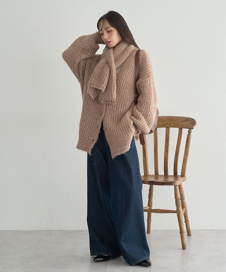 earth music&ecology「カラーミックスシャギーマフラー」|マフラー|