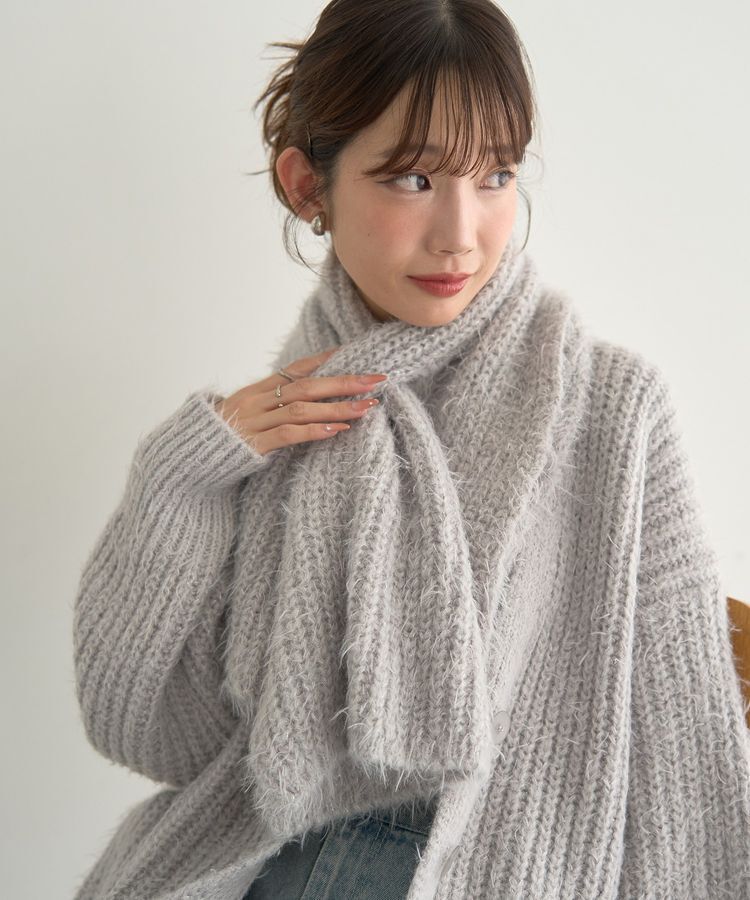 earth music&ecology「カラーミックスシャギーマフラー」|マフラー|