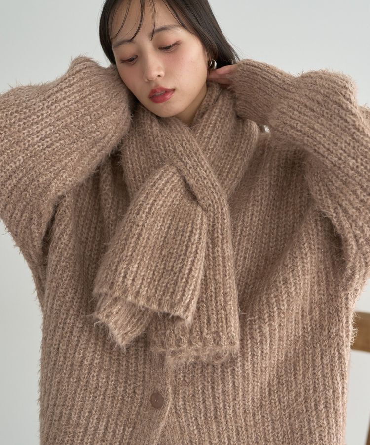 earth music&ecology「カラーミックスシャギーマフラー」|マフラー|Mocha