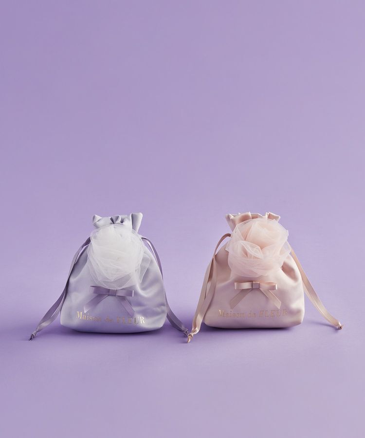 Maison de FLEUR「コットンキャンディ巾着」|ポーチ|