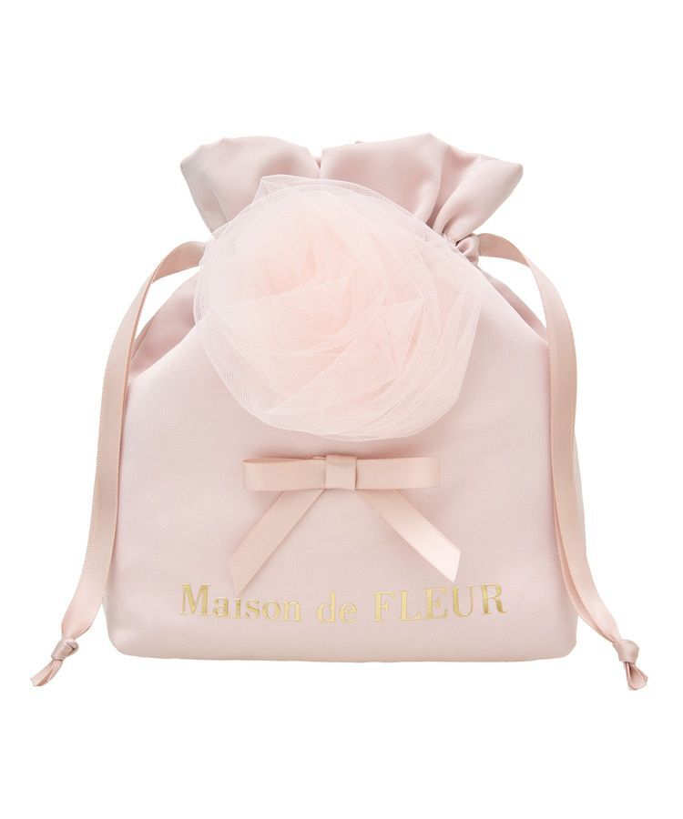 Maison de FLEUR「コットンキャンディ巾着」|ポーチ|