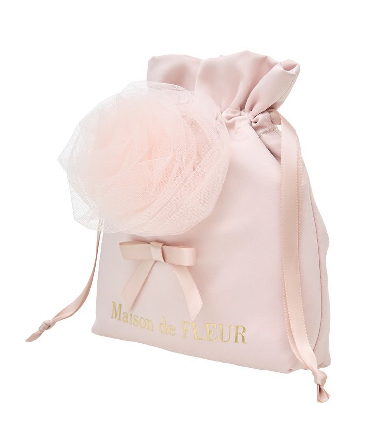 Maison de FLEUR「コットンキャンディ巾着」|ポーチ|