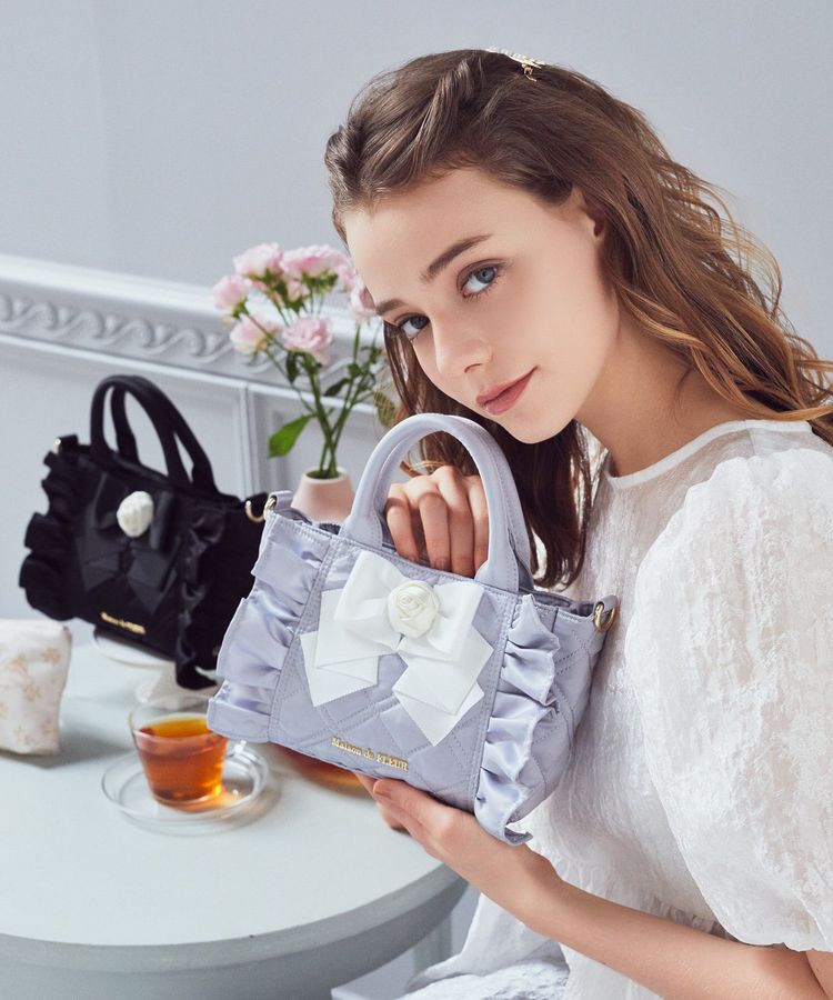 Maison de FLEUR「ローズ2Wayキルティングミニトートバッグ」|トートバッグ|