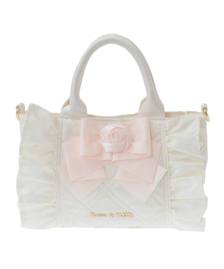 Maison de FLEUR「ローズ2Wayキルティングミニトートバッグ」|トートバッグ|