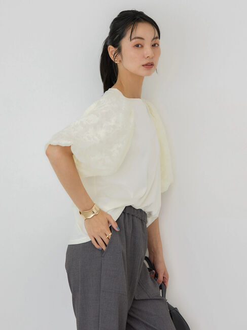 AMERICAN HOLIC「ジャガードスリーブカットプルオーバー」|Tシャツ・カットソー|Ivory