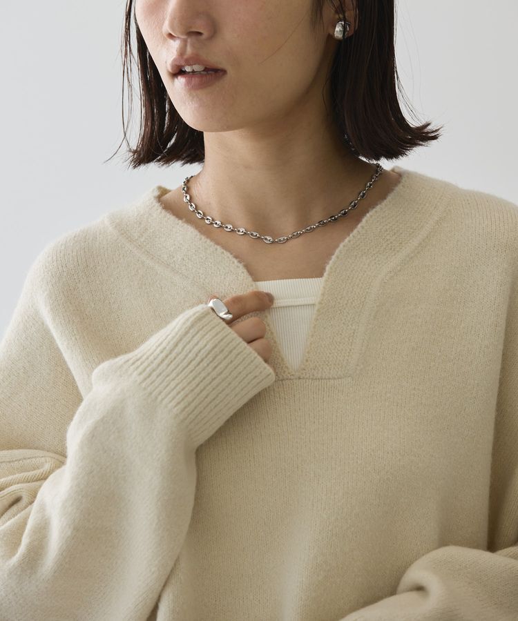 AMERICAN HOLIC「カーブネックニットプルオーバー」|ニット・セーター|