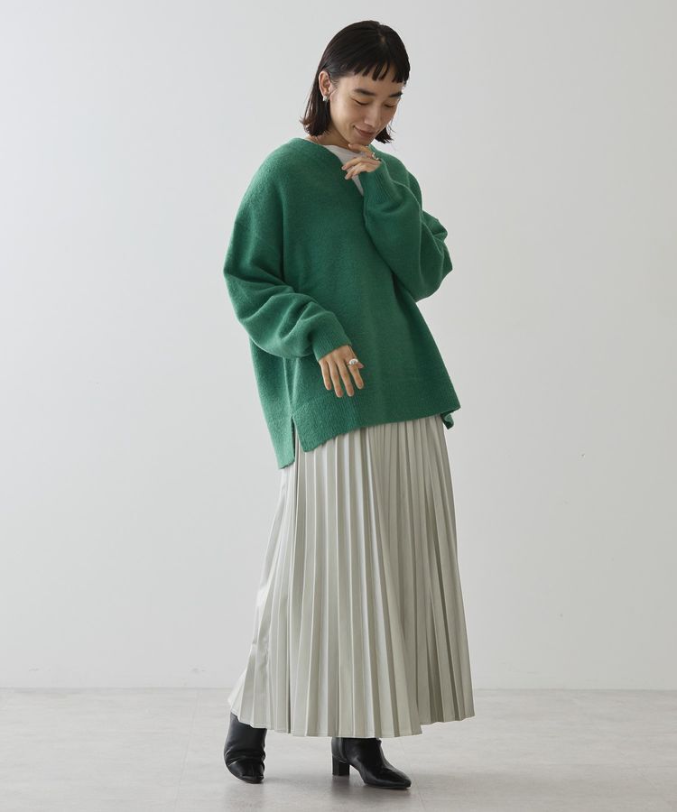 AMERICAN HOLIC「カーブネックニットプルオーバー」|ニット・セーター|