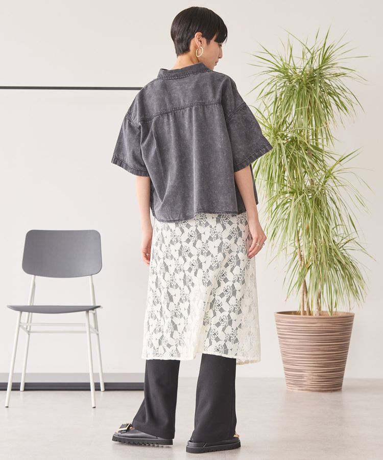 AMERICAN HOLIC「Wポケットデニムショートシャツ」|シャツ・ブラウス|