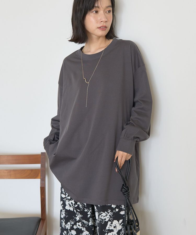 AMERICAN HOLIC「コットンロング丈プルオーバー/チュニック」|Tシャツ・カットソー|