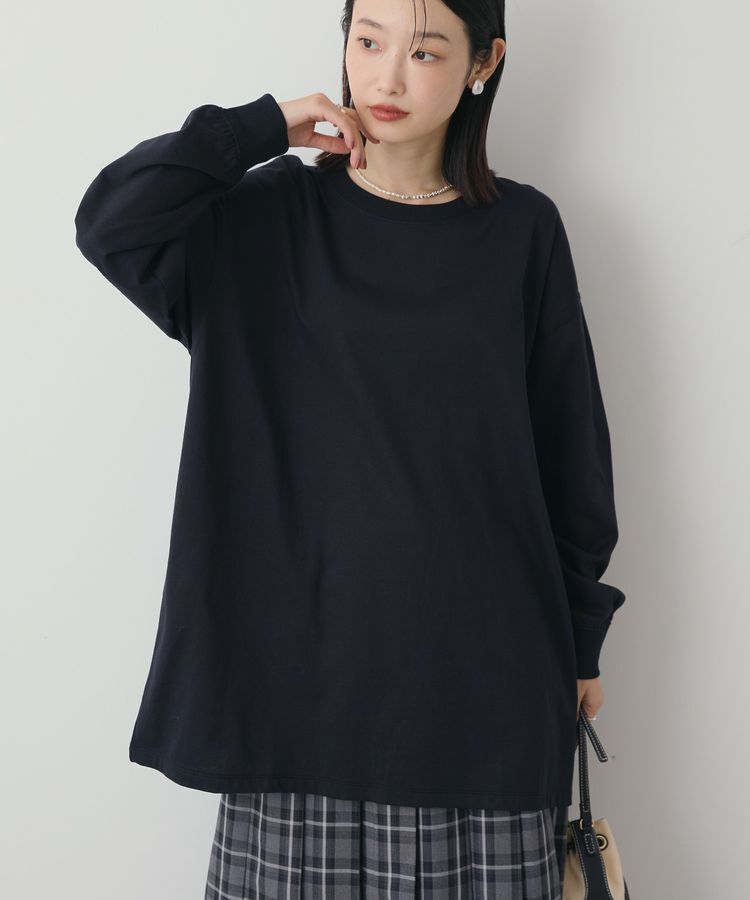 AMERICAN HOLIC「コットンロング丈プルオーバー/チュニック」|Tシャツ・カットソー|Black