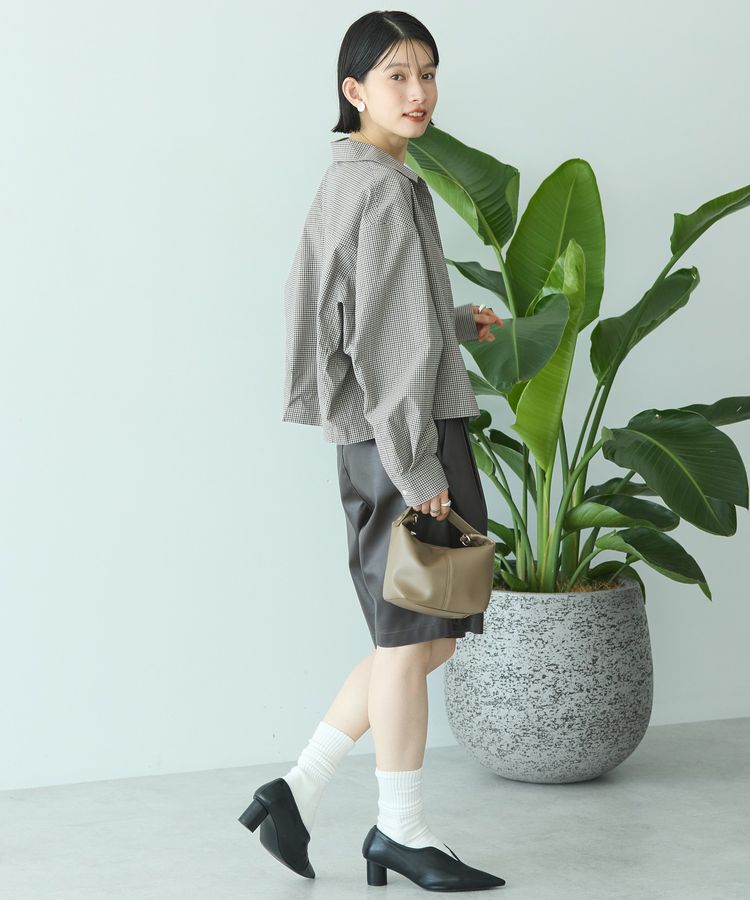 AMERICAN HOLIC「クロップド丈バックタックチェックシャツ」|シャツ・ブラウス|