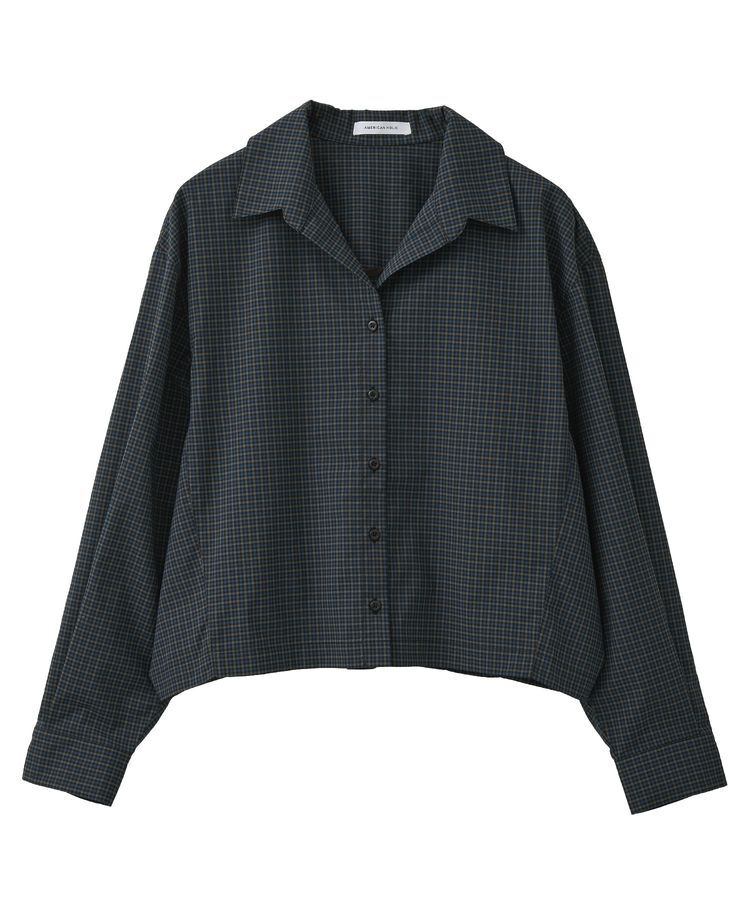 AMERICAN HOLIC「クロップド丈バックタックチェックシャツ」|シャツ・ブラウス|
