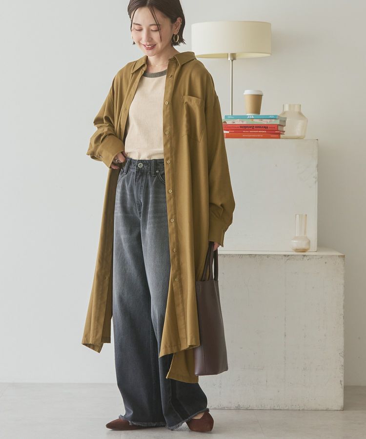 AMERICAN HOLIC「T/Rカルゼロングシャツワンピース」|ワンピース|