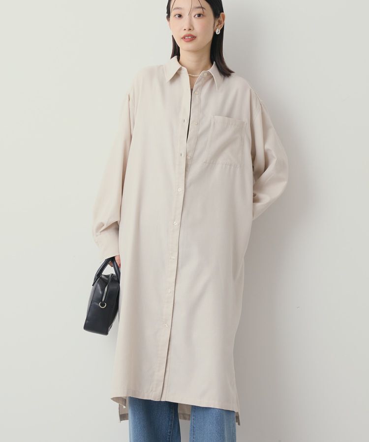 AMERICAN HOLIC「T/Rカルゼロングシャツワンピース」|ワンピース|Ecru
