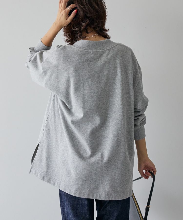 AMERICAN HOLIC「Vネックサイドスリットロングスウェットプルオーバー/チュニック」|スウェット・ジャージ|