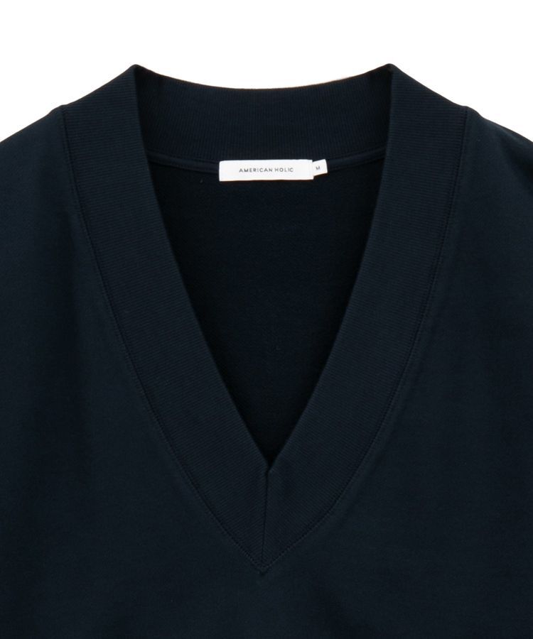 AMERICAN HOLIC「Vネックサイドスリットロングスウェットプルオーバー/チュニック」|スウェット・ジャージ|