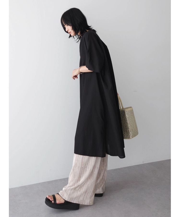 Green Parks「綿麻混スキッパーミニワンピース」|ワンピース|