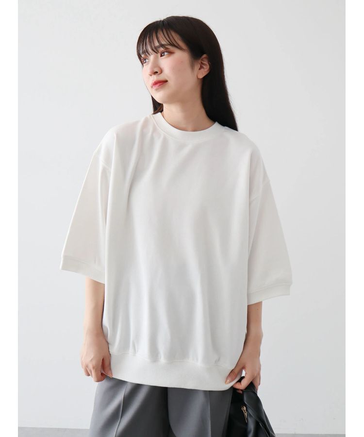 Green Parks「7分袖ロゴミニ裏毛トレTEE」|Tシャツ・カットソー|