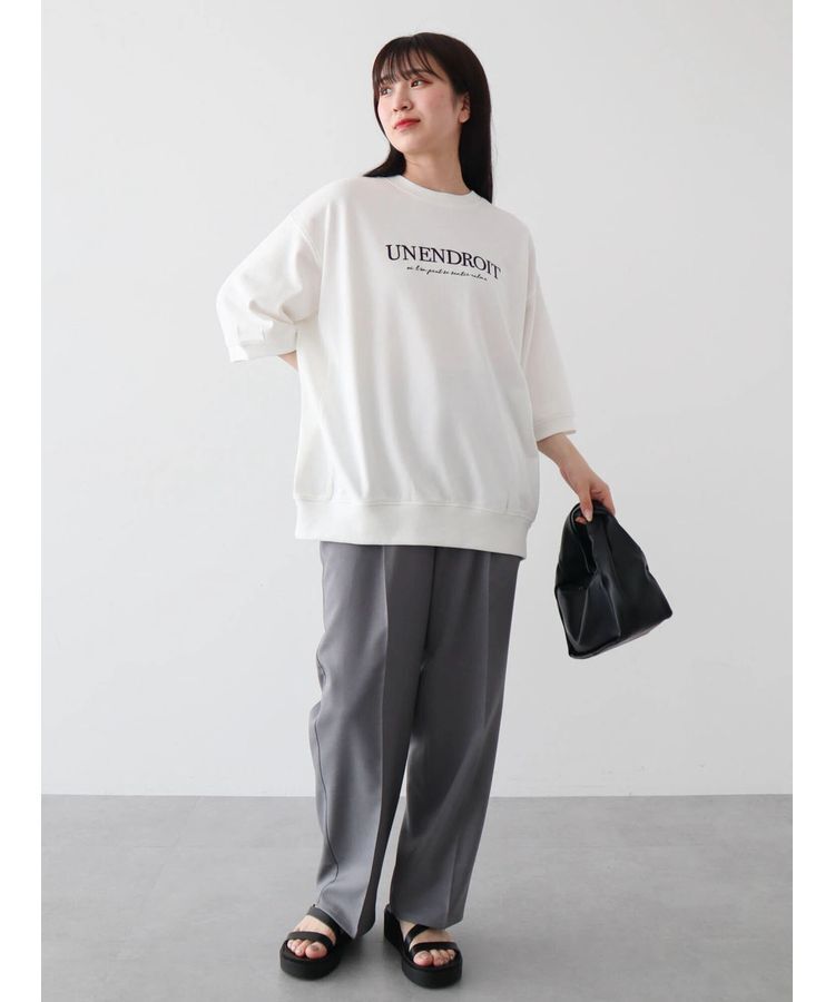 Green Parks「7分袖ロゴミニ裏毛トレTEE」|Tシャツ・カットソー|