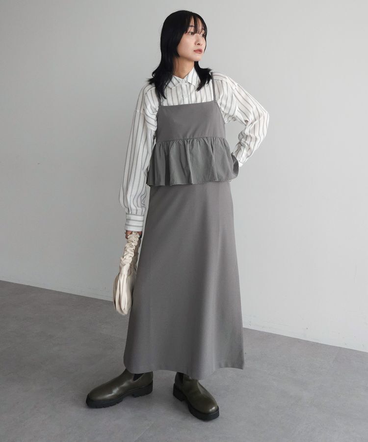 armonia「armonia.ペプラムキャミワンピース」|ワンピース|Gray