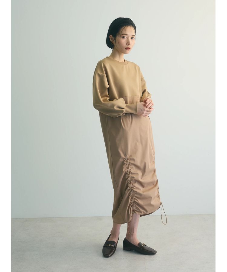 armonia「armonia.異素材シャーリングワンピース」|ワンピース|