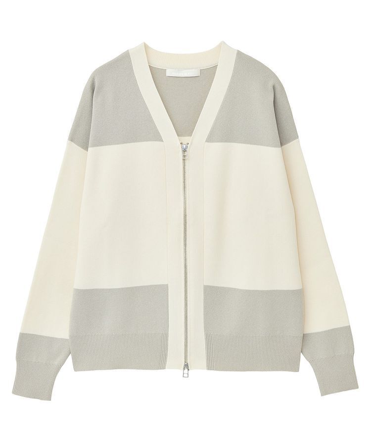 Green Parks「・furry rate かる～いニットZIPブルゾン」|カーディガン|