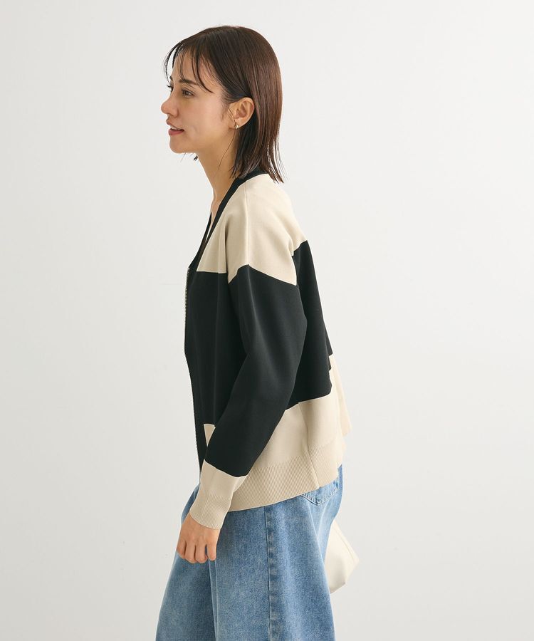 Green Parks「・furry rate かる～いニットZIPブルゾン」|カーディガン|