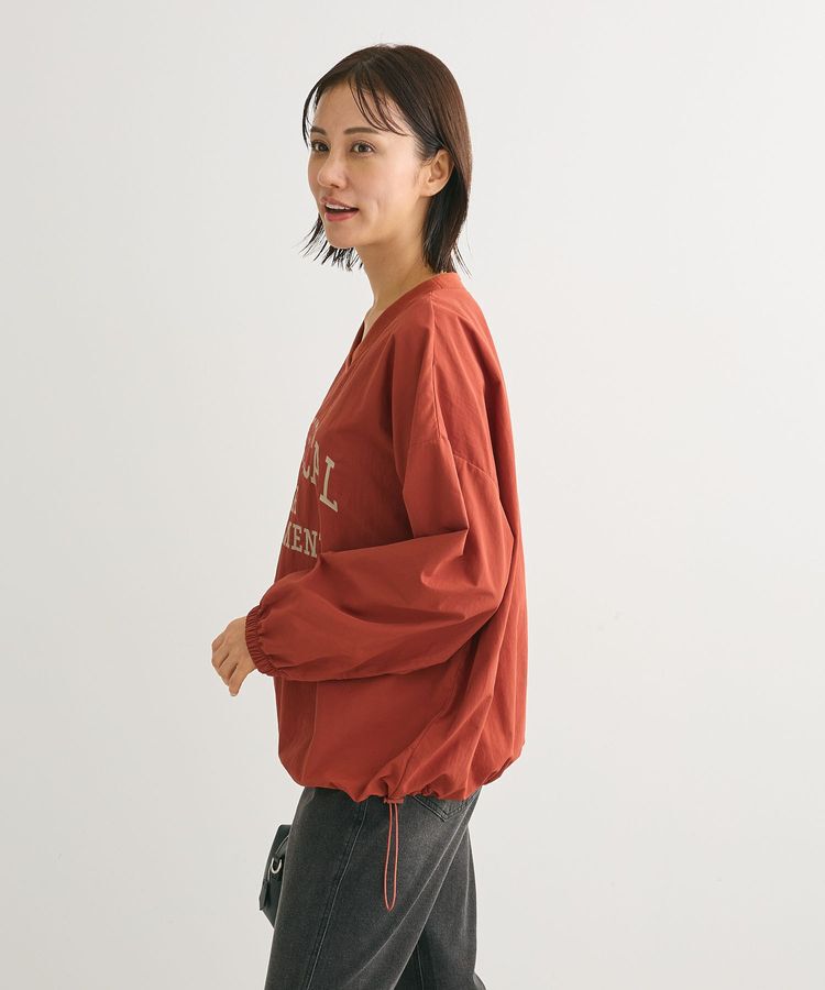 armonia「ナイロンロゴVネックプルオーバー」|チュニック|