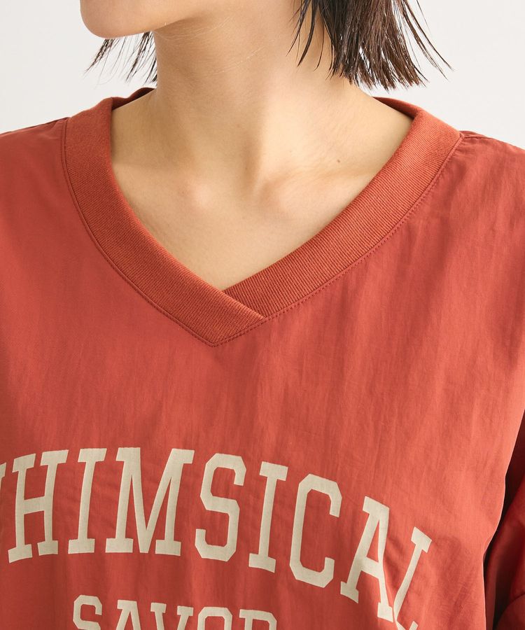 armonia「ナイロンロゴVネックプルオーバー」|チュニック|