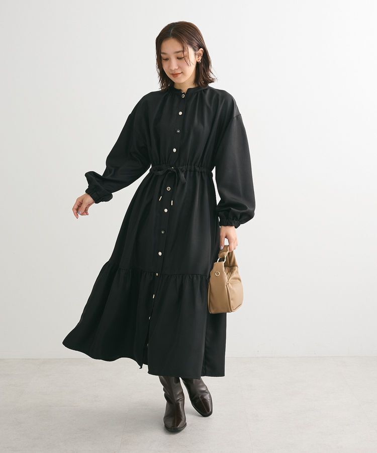 Green Parks「・ELENCARE DUE イロイロ釦ワンピース」|ワンピース|Black
