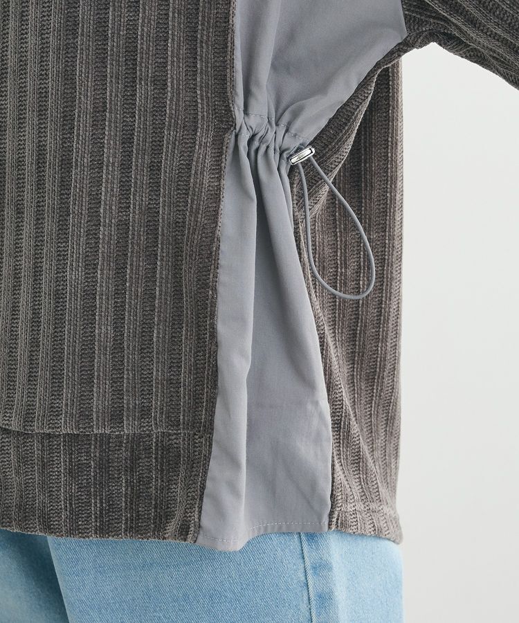 Green Parks「ベロアドッキングプルオーバー」|ニット・セーター|