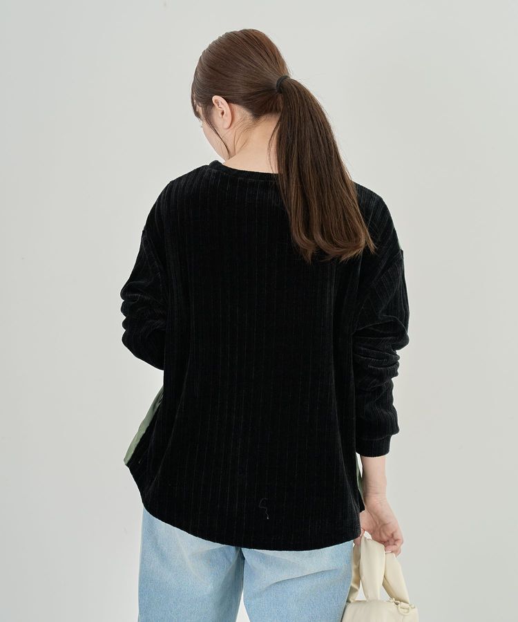 Green Parks「ベロアドッキングプルオーバー」|ニット・セーター|