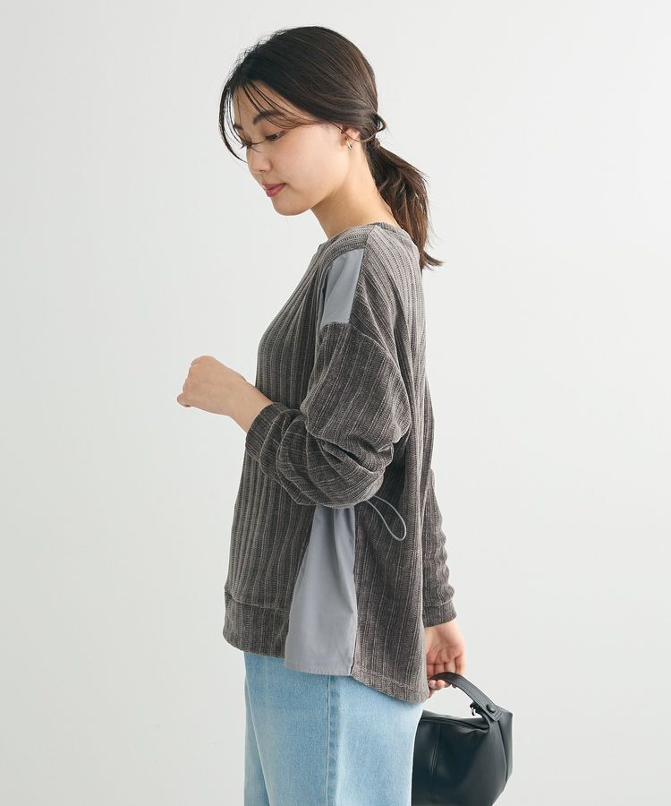 Green Parks「ベロアドッキングプルオーバー」|ニット・セーター|