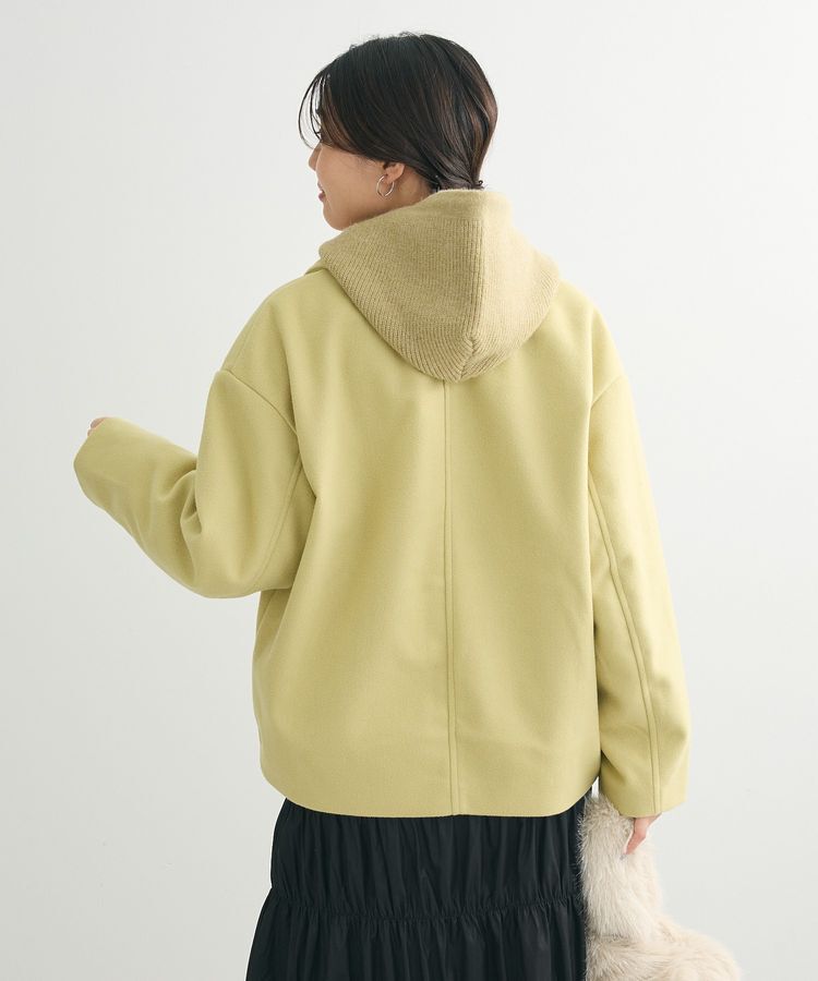 Green Parks「2WAYニットフードウールライクジャケット」|テーラードジャケット|