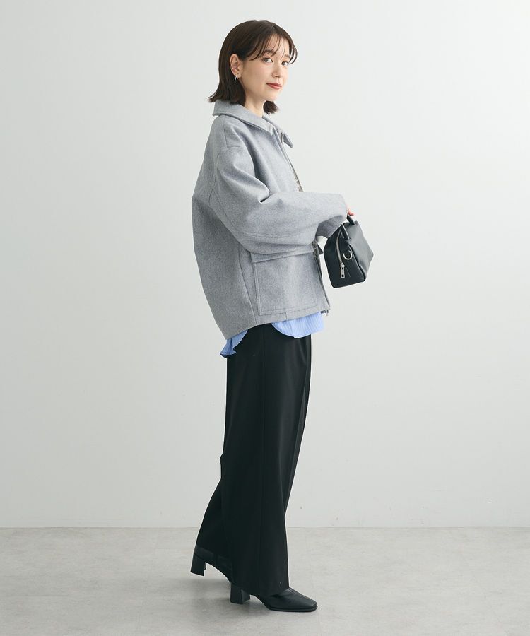 Green Parks「2WAYニットフードウールライクジャケット」|テーラードジャケット|