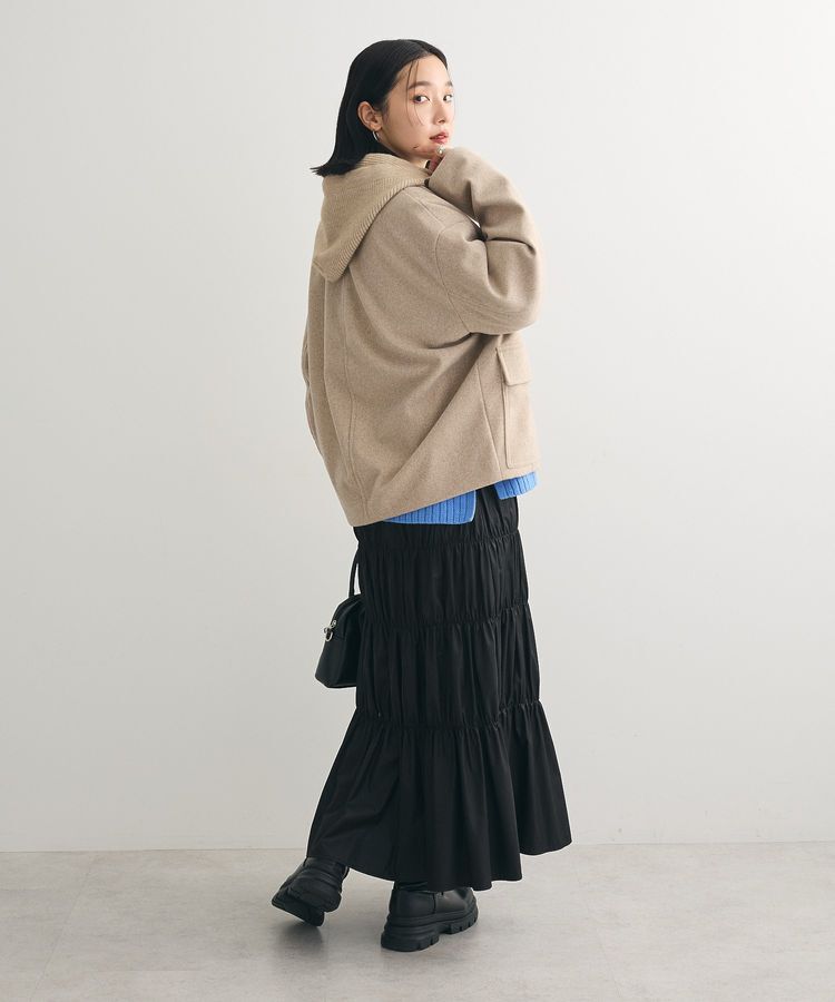 Green Parks「2WAYニットフードウールライクジャケット」|テーラードジャケット|