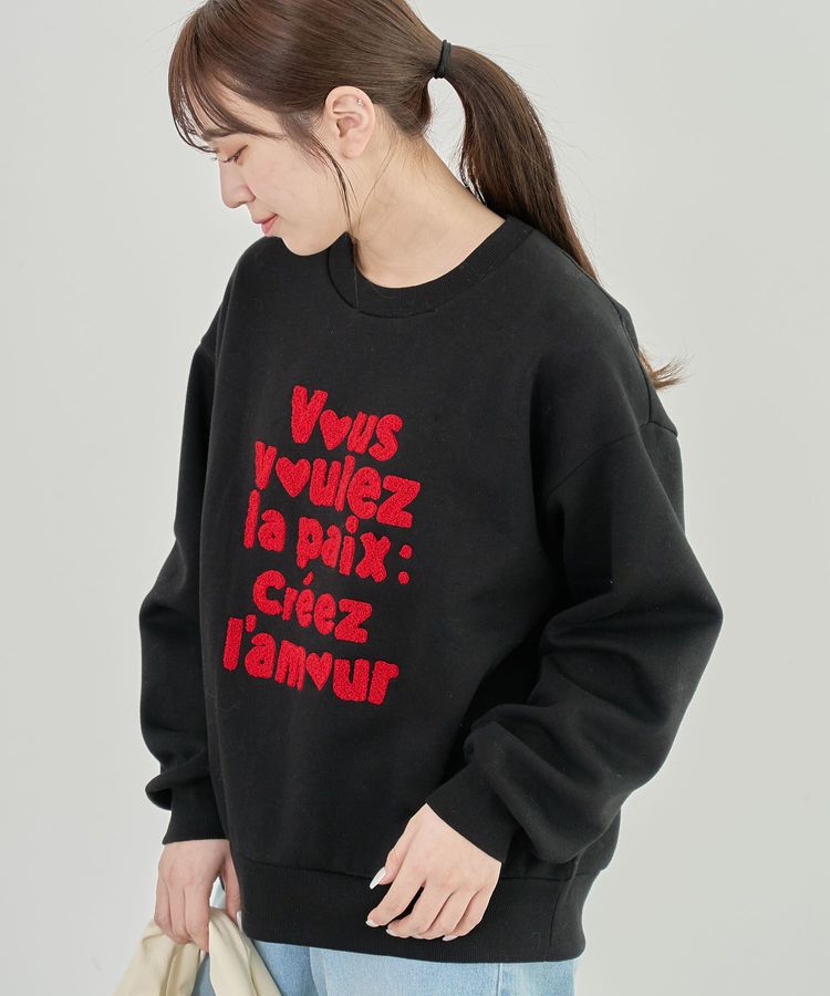 Green Parks「・DOUBLE FLAGS サガラ刺繍スウェット」|スウェット・ジャージ|Black