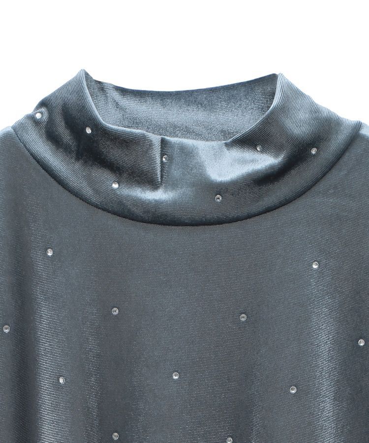 AnriettMusee「ラインストーンハイネックトップス」|Tシャツ・カットソー|