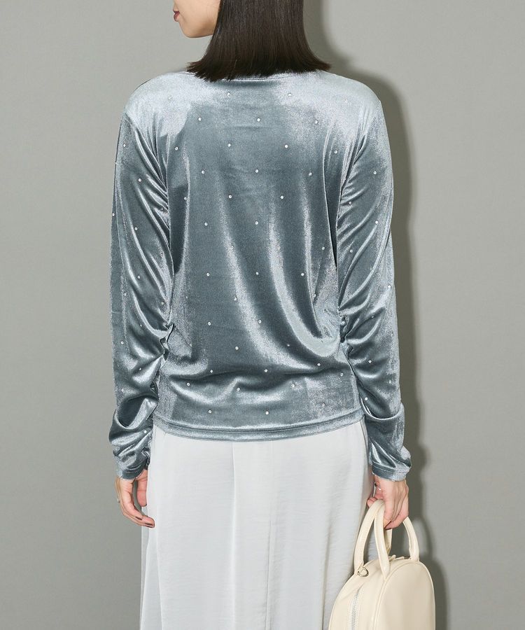 AnriettMusee「ラインストーンハイネックトップス」|Tシャツ・カットソー|