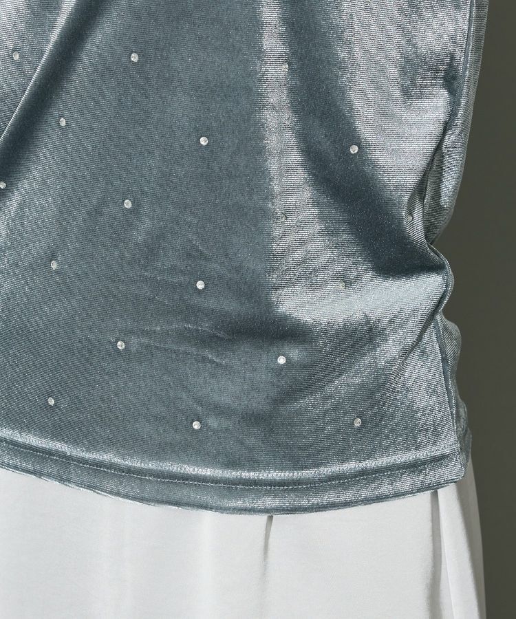 AnriettMusee「ラインストーンハイネックトップス」|Tシャツ・カットソー|